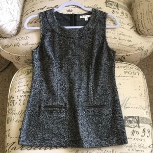 CAbi tweed sleeveless blouse